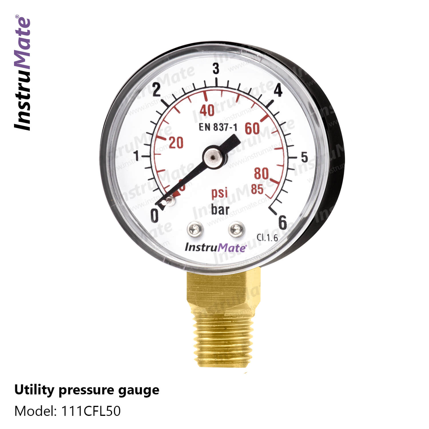 INSTRUMATE Utility Pressure Gauge Model 111CF
