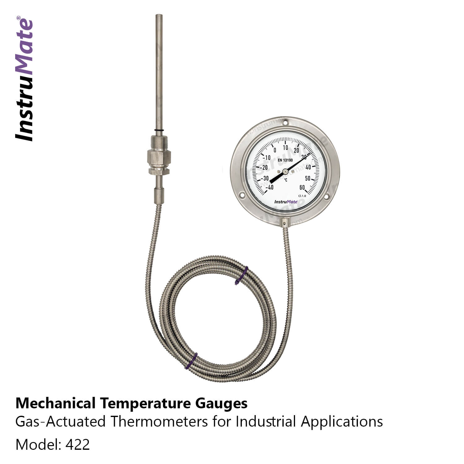 INSTRUMATE Industrial gas actuated Thermometer Model 422