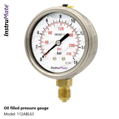 INSTRUMATE Oil Filled Pressure Gauge Model 112AB
