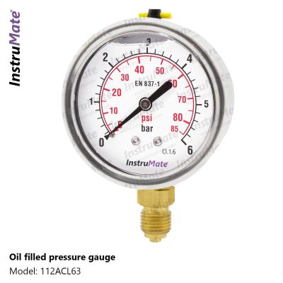 INSTRUMATE Oil Filled Pressure Gauge Model 112AC