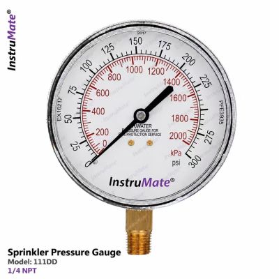 INSTRUMATE Sprinkler Pressure Gauges Model 111DD