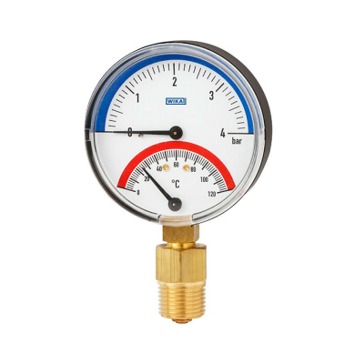 WIKA Bimetal thermomanometer Models 100.0x, 100.1x 